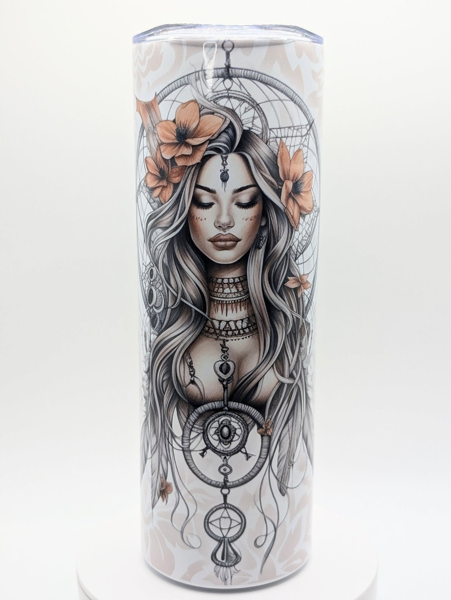 Tumbler 20 oz - Capteur de rêves boho ( Imparfaite !)