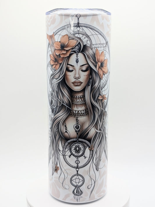 Tumbler 20 oz - Capteur de rêves boho ( Imparfaite !)