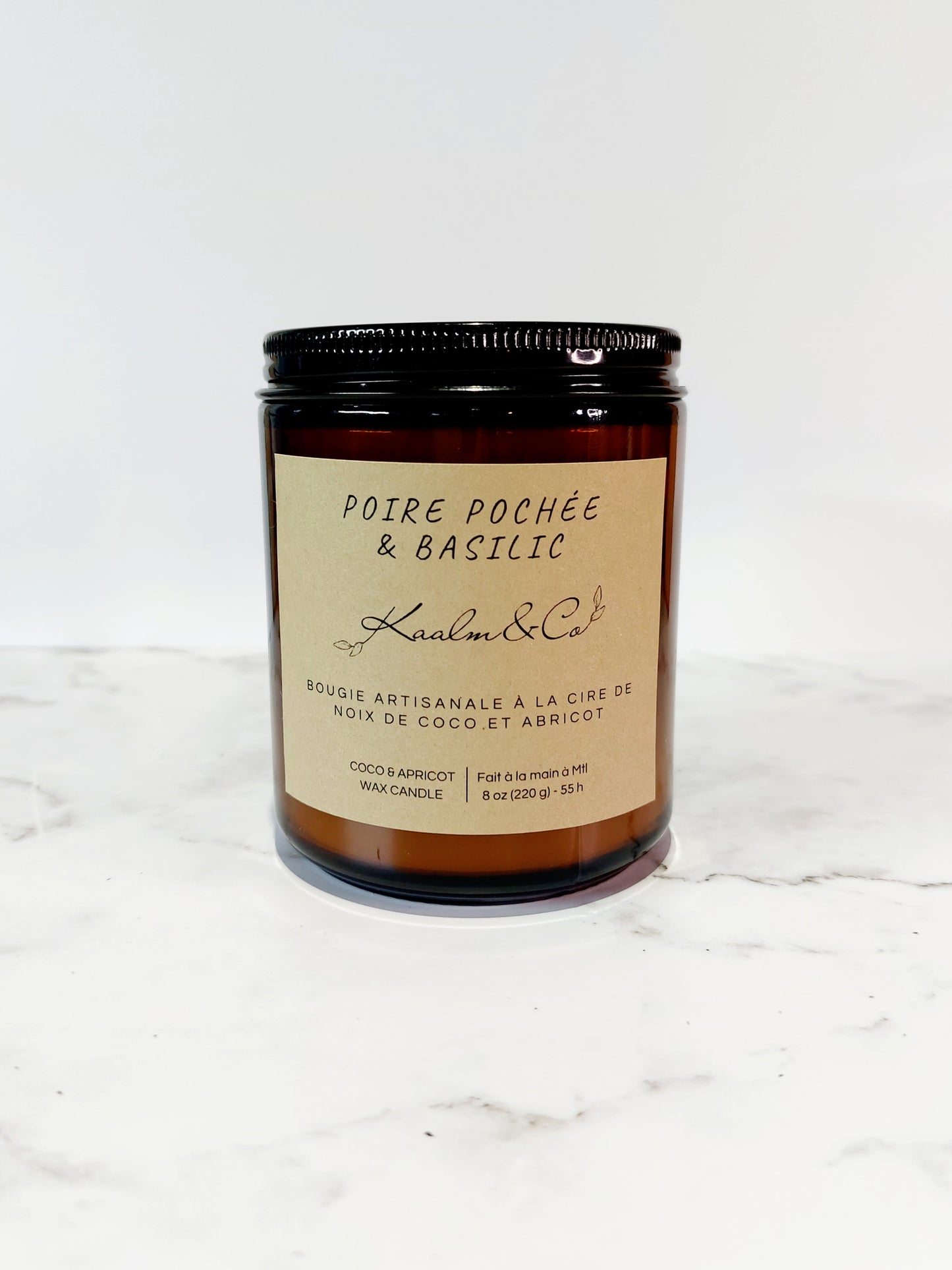 Bougie Poire pochée et Basilic