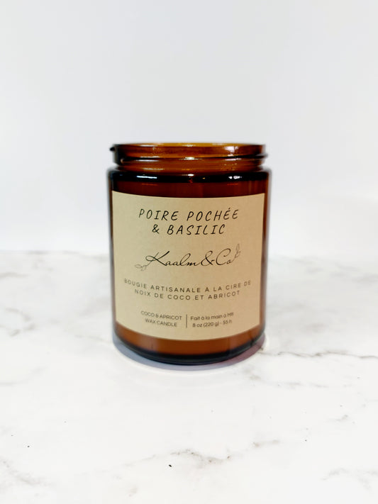 Bougie Poire pochée et Basilic
